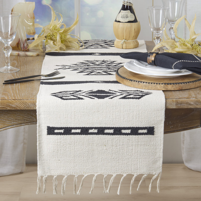 Chemin de table à motif géométrique Southwestern, Abstract
