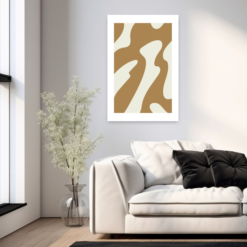 Sandtideno02 Abstract Contemporary Wall Art Print, 91.44cm H x 60.96cm W