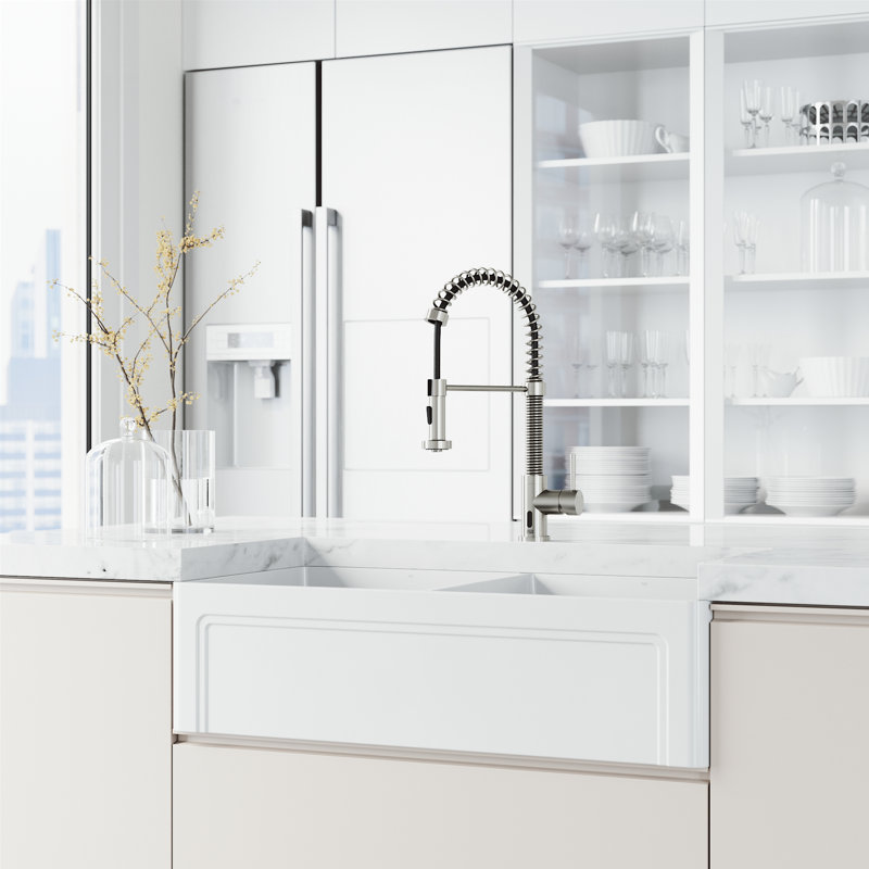 Robinet de cuisine Edison, Acier inoxydable