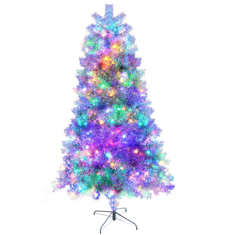 Arbre de Noël artificiel 7,4 pi avec 1200 pointes et 11 modes d'éclairage