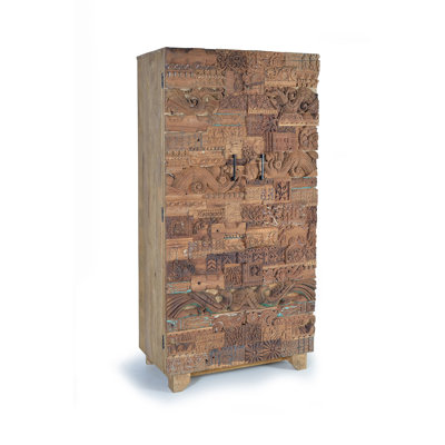 Aiumu 2 Door Solid Wood Wardrobe