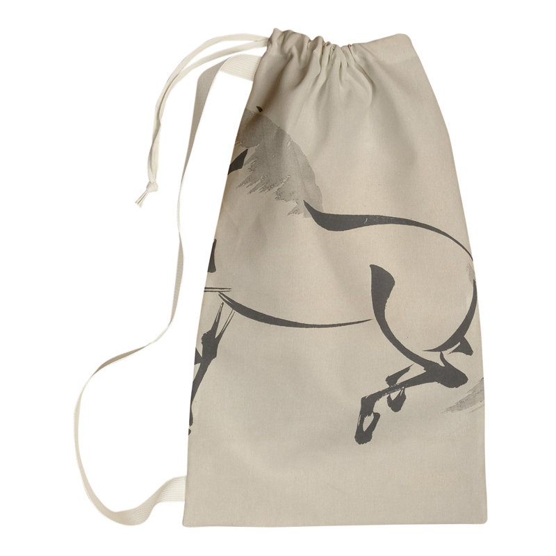 Steadman Fabric Laundry Bag with Handles, Large (76.5" H x 29.5" W x 1.5" D), Beige
