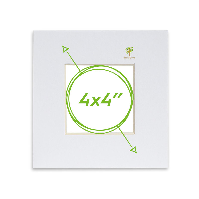 Nicola Spring - Picture Mount, White, 10cm H x 10cm W x 0.2cm D