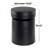 Black Alixia Metal Round Drum End Table-220773466-220773445