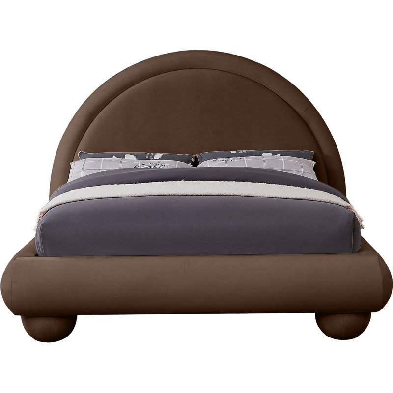 Madrid Velvet Bed, Brown Velvet, King