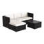 Wicker 4 - Person Garden Lounge Set with Cushions-1151980816