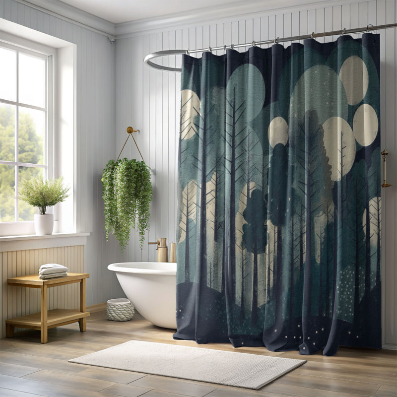 Rideau de douche Mendushe, H 74 po x l 71 po
