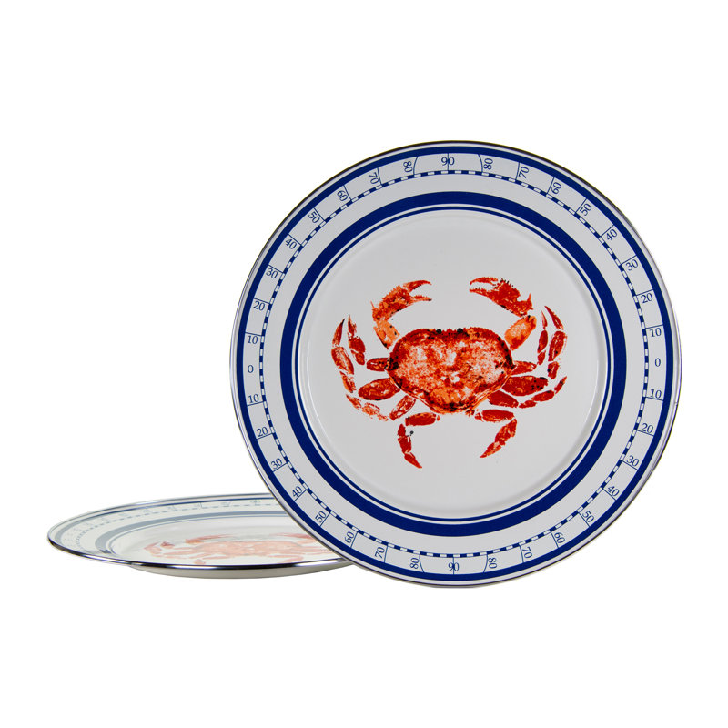 Set of 2 Crab House Chargers
