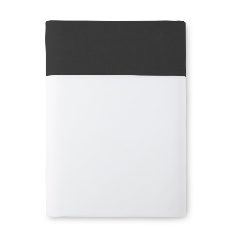 Mandalay Cuff 200 Thread Count 100% Cotton Flat Sheet, Pearl, Twin Flat Sheet
