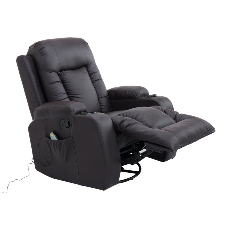 Fauteuil de massage inclinable, Similicuir brun