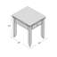 Table de bout avec rangement Darcie