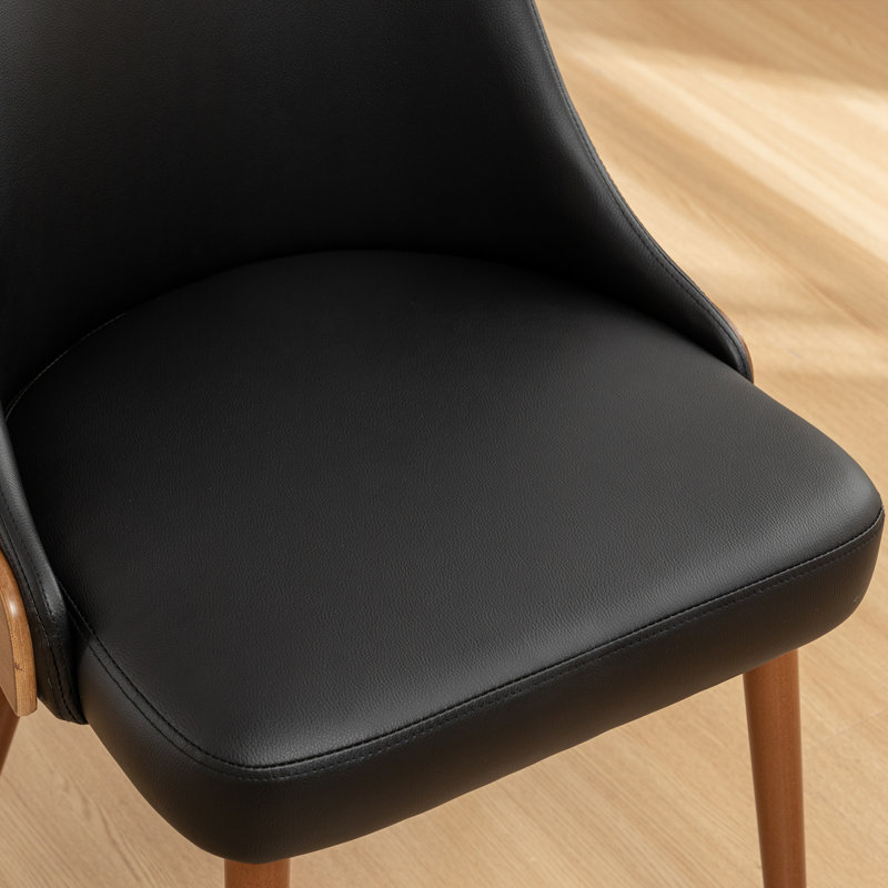Ensemble de 2 chaises parsons rembourrées Jahmai, Noir, noir, noir, noir