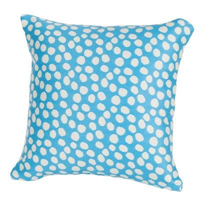 Coastal Polka Dots Reversible Throw Pillow