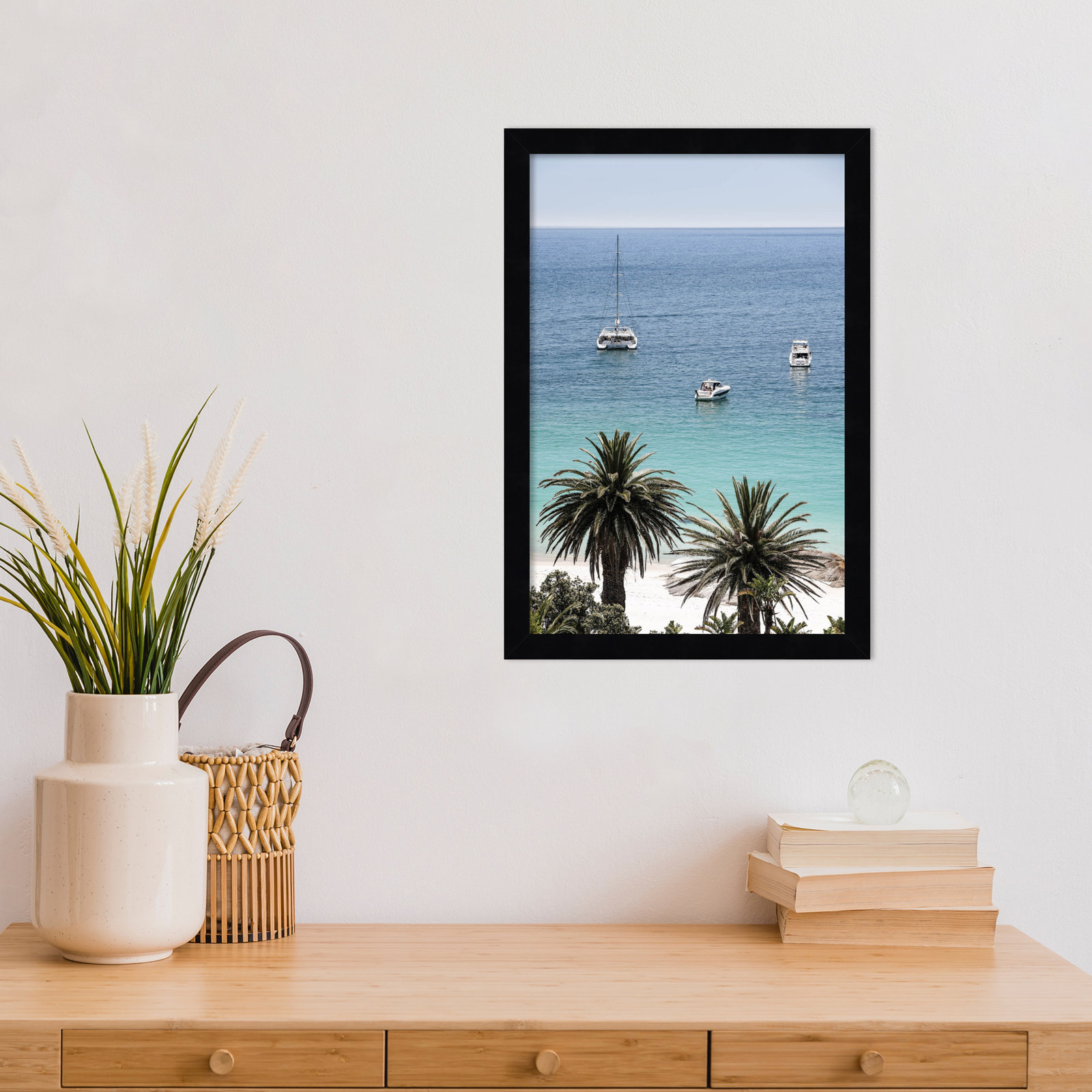 Camps Bay Beach by Shot by Clint Wood Framed Wall Art Print, Black, 17" H x 12" W