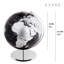 Exerz World Globe With A Metal Base, Metallic Black Earth Globe Geographic English Modern Map Desktop Decoration-124457004