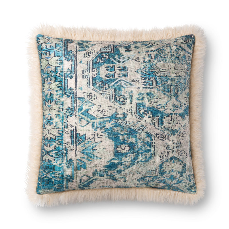 Geometric Reversible Throw Pillow, Polyester/Polyfill