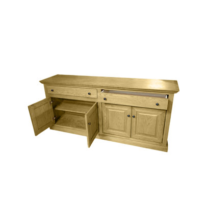 Traditional Solid Oak Wood 70" Sideboard Buffet