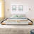 Upholstered Bed Frame with Thick Fabric, comfortable upholstered bed frame, Chenille fabric, with headboard and solid bed frame. With drawer for storage-938232667-938232668