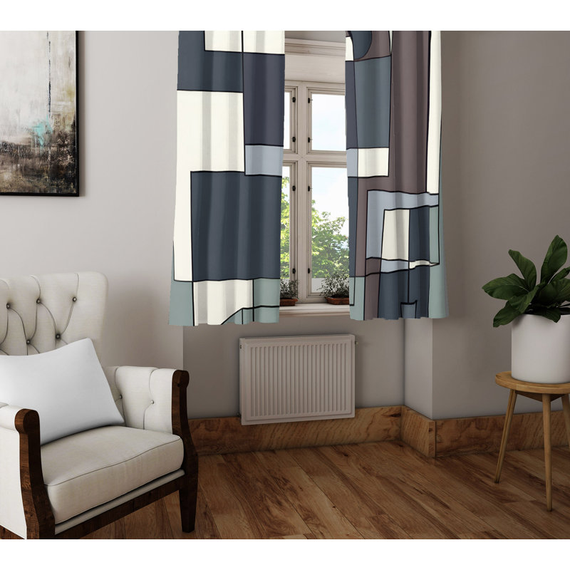 Paire de rideaux semi-transparents Darathy, L 20 po x L 82 po