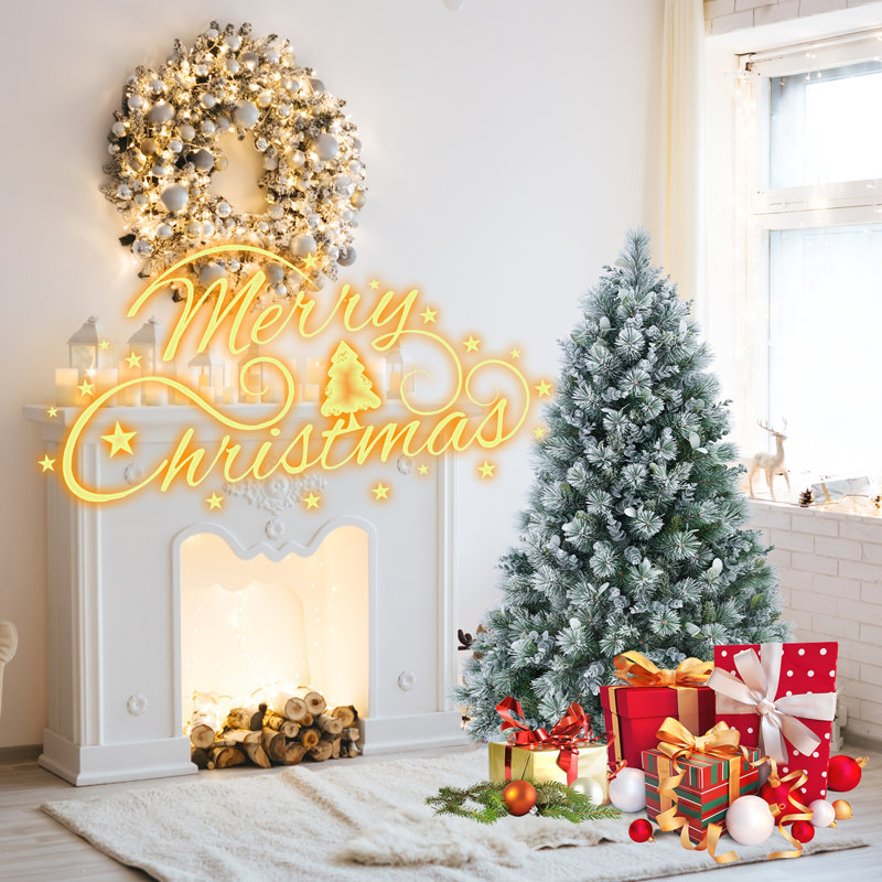 Arbre de Noël à charnière 4 pi avec support en métal