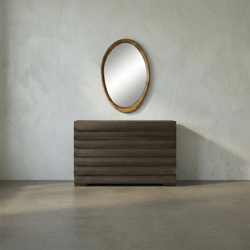 Chloe Oval Solid Wood Mirror