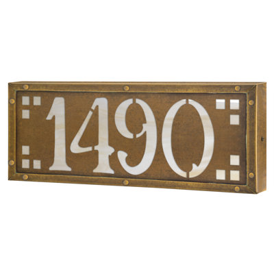 Plaque d'adresse murale personnalisable 12 V pour 4 numéros