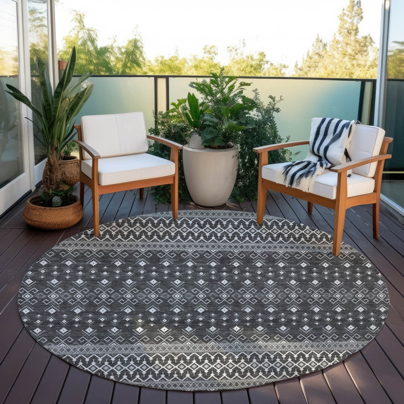 Tapis de porte Emblyn, Rond 8 pi
