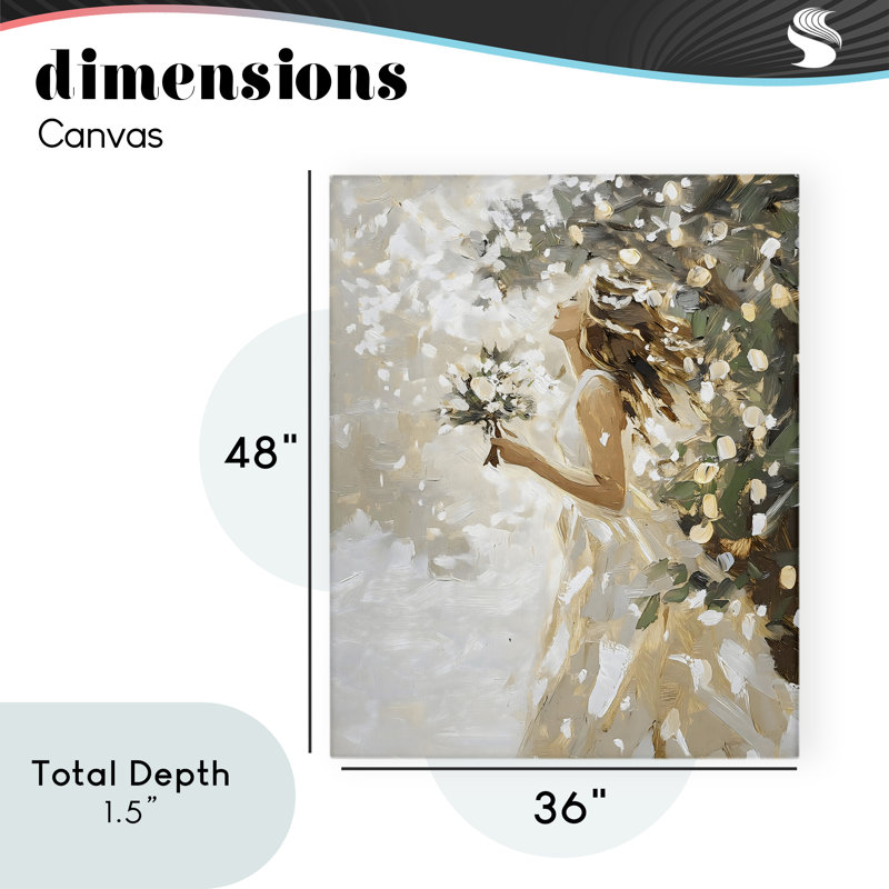 Toile de neige blanche et douce, design par LSR Design Studio, H 48 po x l 36 po