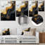 Or et marbre noir Essence III - décoration murale en marbre-235605229