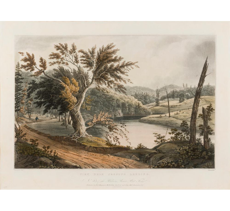 «View prés de Jessup's Landing» par William Guy Wall - art mural sur toile tendue avec châssis, H 24 po x l 17 po
