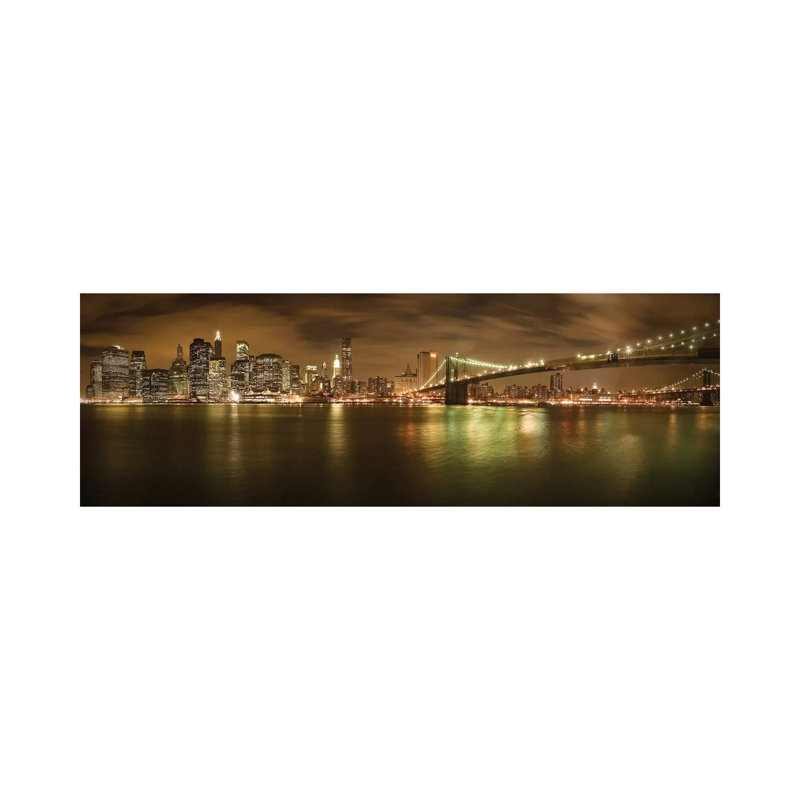 New York Skyline by Shubhra Pandit - Wrapped Canvas Panoramic Print, 152.4 cm H x 50.8 cm W x 3.175 cm D