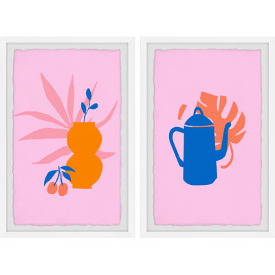 Kettles And Vases by Marmont Hill - 2 Piece Single Picture Frame Painting Set