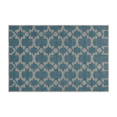 Tapis gris intérieur et extérieur Trellis