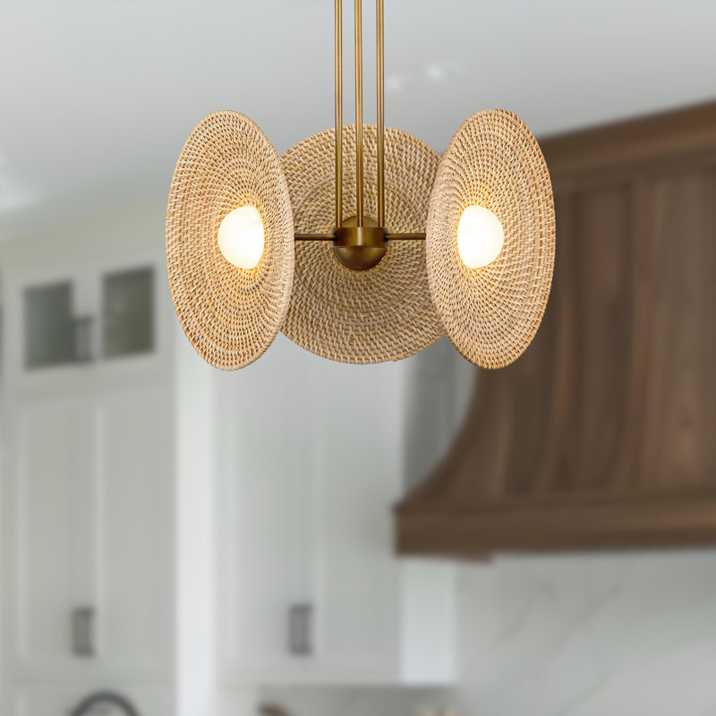 3 - Light Pendant, Vintage Brass