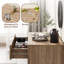 Buffet moderne cannelé avec portes et tiroir, H 31 po Modern