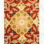 Tapis orange noué à la main de conception unique et unique 8 pi 2 po x 10 pi Rhylee