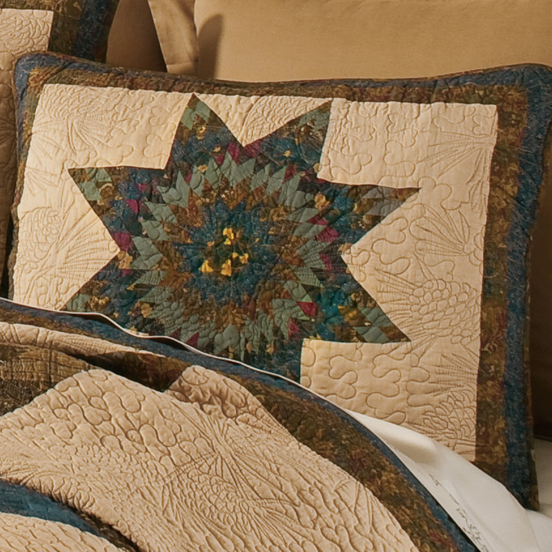 Donna Sharp Forest Star Quilted Pieced Cotton Standard Pillow Sham