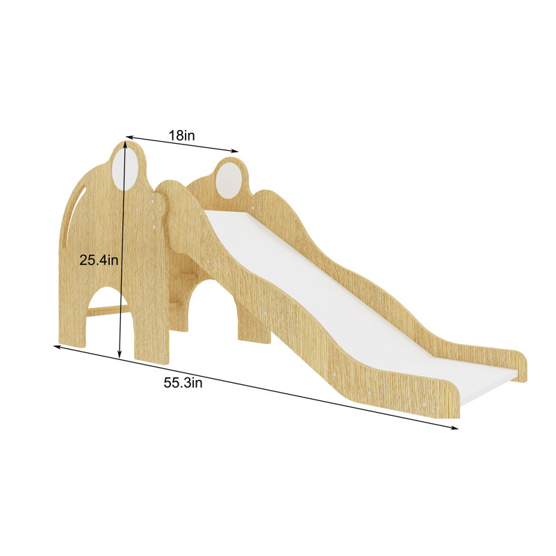Avenlur 18'' W Wood Freestanding Slide, Natural