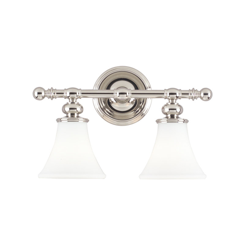 Éclairage pour meuble-lavabo 2 lumières Weston, Nickel poli