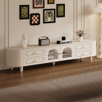 French cream-style storage TV cabinet