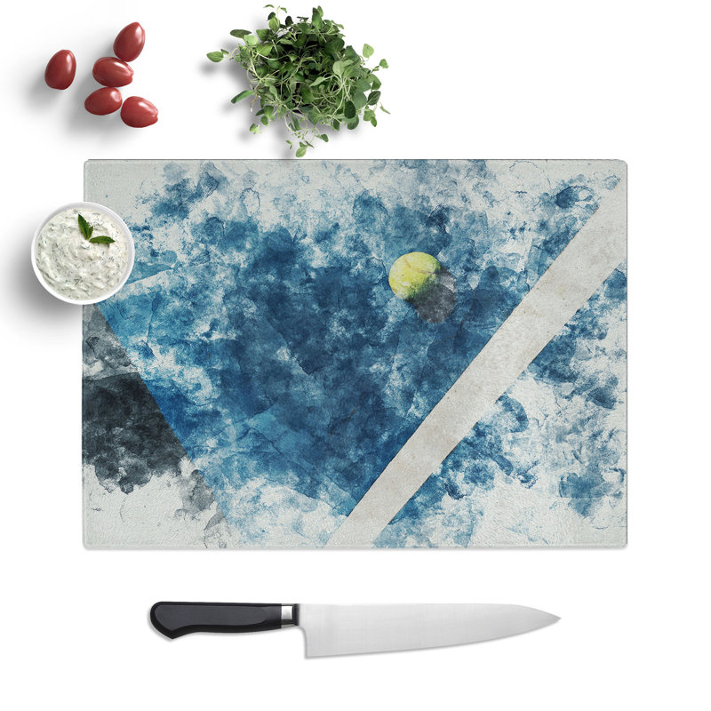 The Tennis Court Chopping Board, 28.5cm W x 39cm L