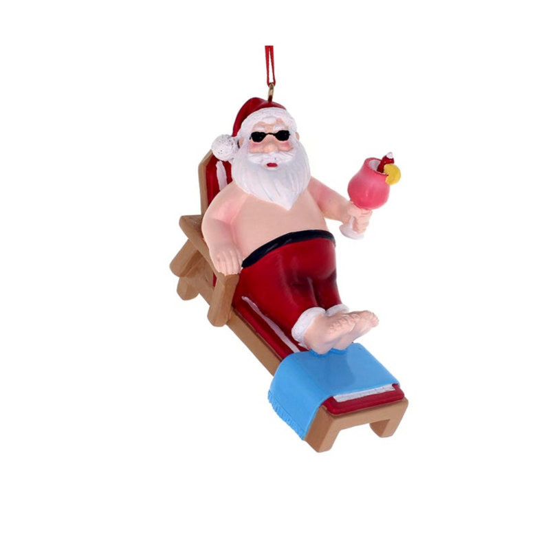 Ornement suspendu de chaise longue Santa