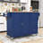 Draden 3 Drawers Rolling Mobile Kitchen Island With Wood Top-1378852394