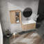 Meuble-lavabo mural avec lavabo et armoire latérale-845134753