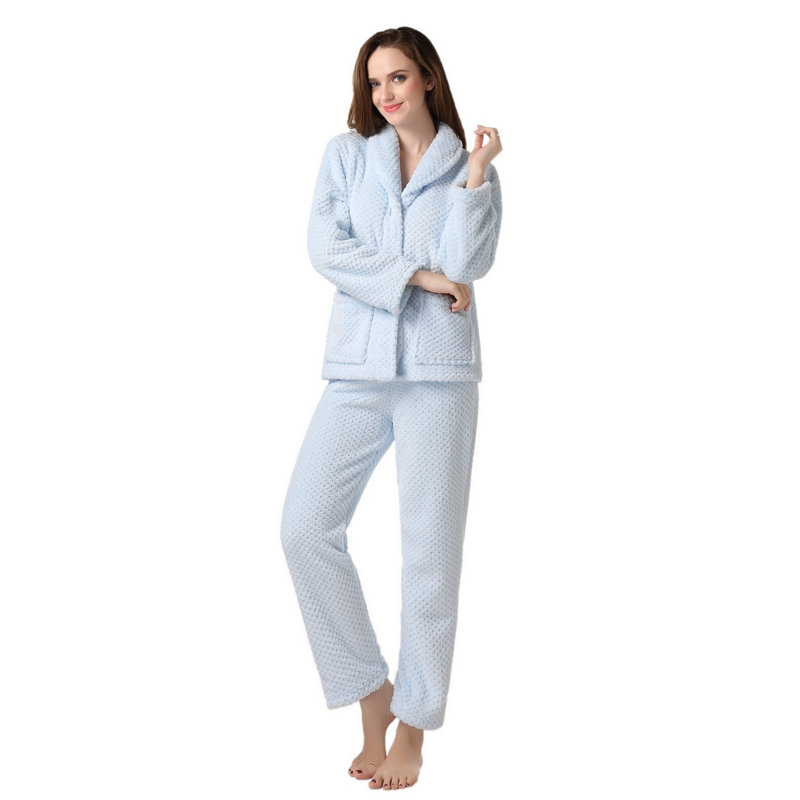 Peignoir fille / femme en molleton avec poches