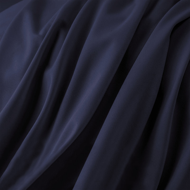 Laurne 200 Thread Count Microfiber Brushed Deep Fitted Bed Sheet, Kingsize (5'), Navy Blue