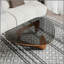 Table basse moderne en verre, table basse moderne Mid Century-130020446