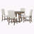 Tonecia 5-Piece Retro Style Functional Extendable Dining Set,Round Table with Leaf+4 Upholstered Chairs-115281015