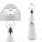 INK+IVY Veluna White Textured Ceramic Table Lamp With Fluted Fabric Shade