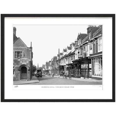 Burgess Hill, Church Road 1950 by Francis Frith - Single Picture Frame Print